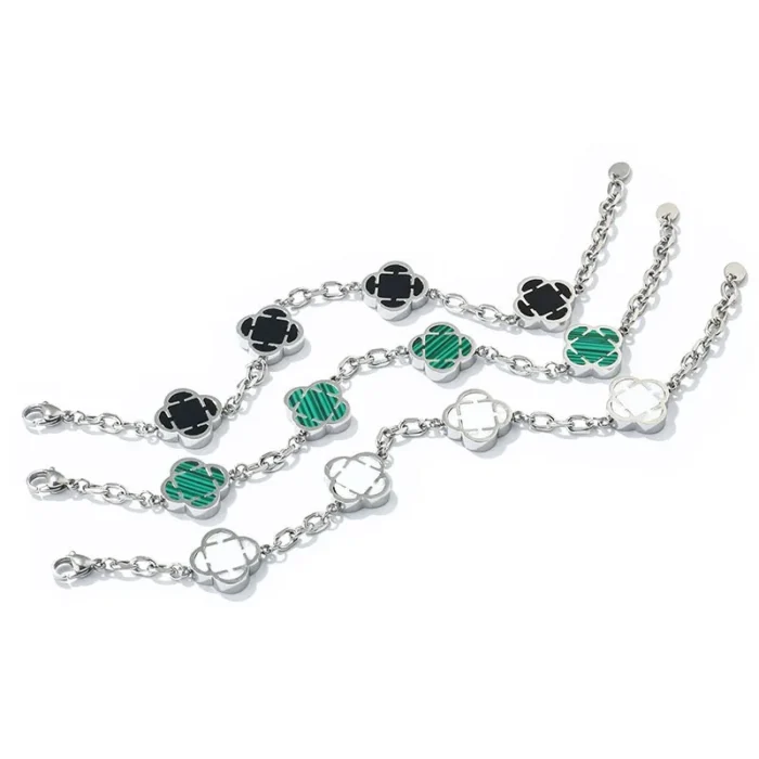 Bracelet couple trèfle porte bonheur femme 5