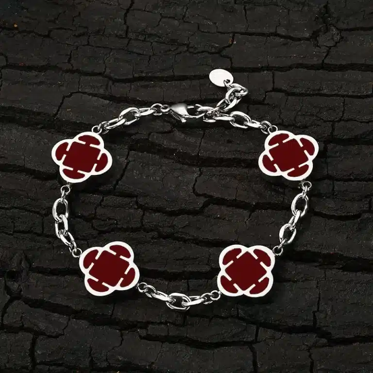 Bracelet couple trèfle porte bonheur femme 2
