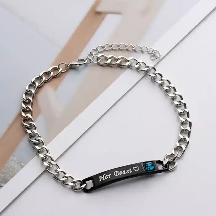 Bracelet couple la belle et la bête 3