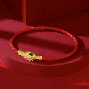 Bracelet couple porte-bonheur tête de serpent pour femme