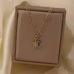 Collier Collier couple soleil lune brillant 6