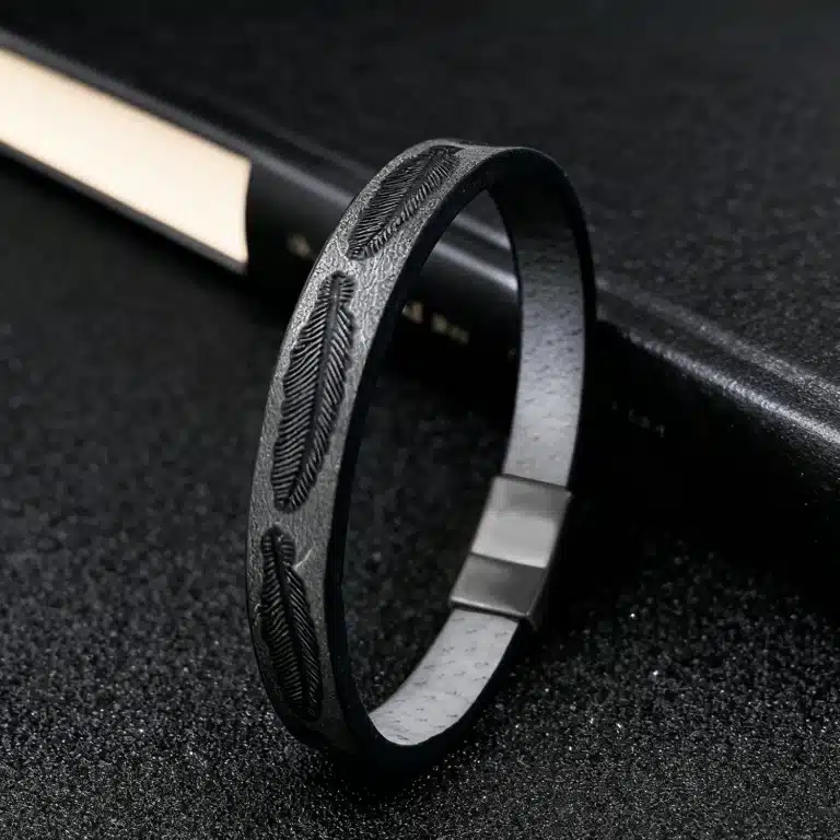 Bracelet couple plumes 5