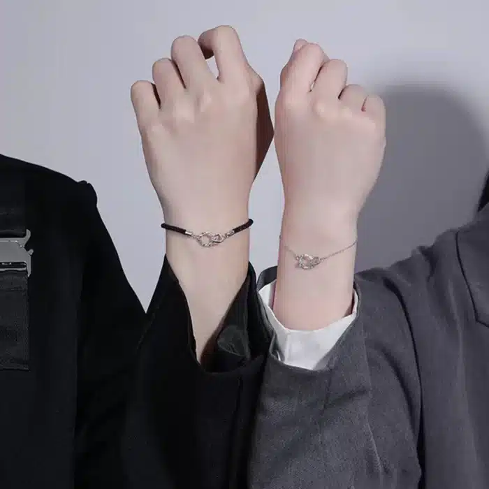 Bracelet couple rose épines 4