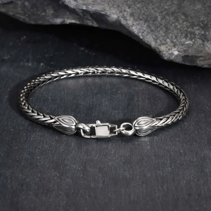 Bracelet couple punk argent 4