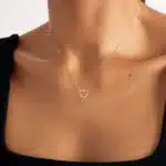 Collier couple coeur minimaliste femme 4