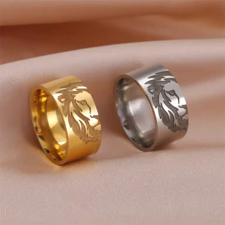 Bague couple lion et lionne 3