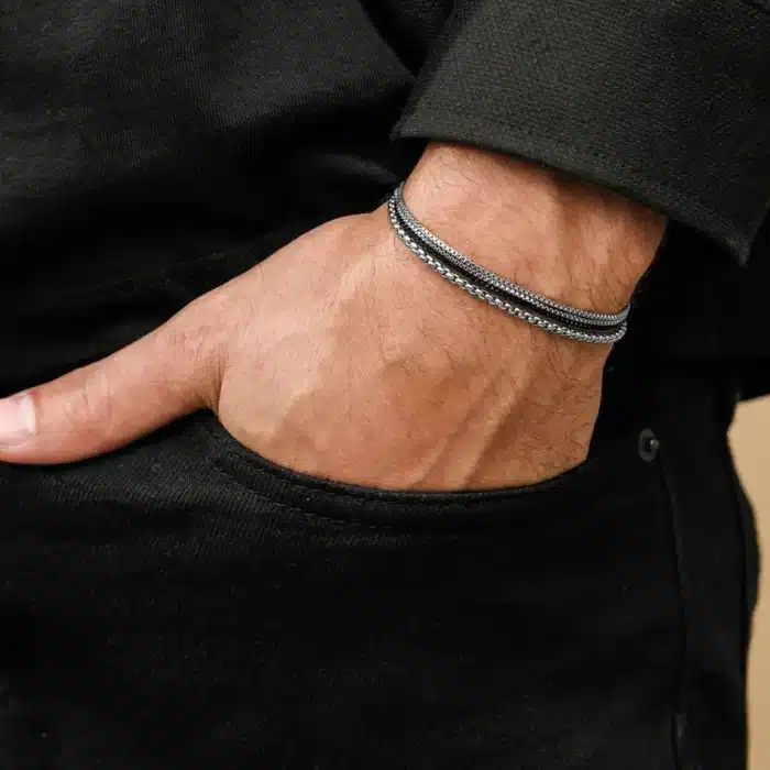 Bracelet couple homme chainette 3