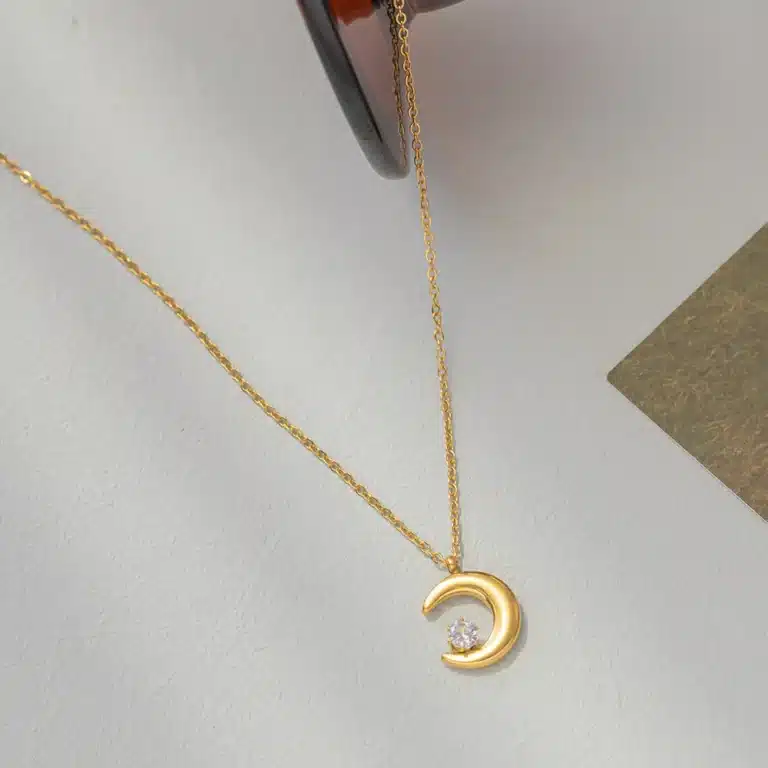 Collier couple lune pour femme 2