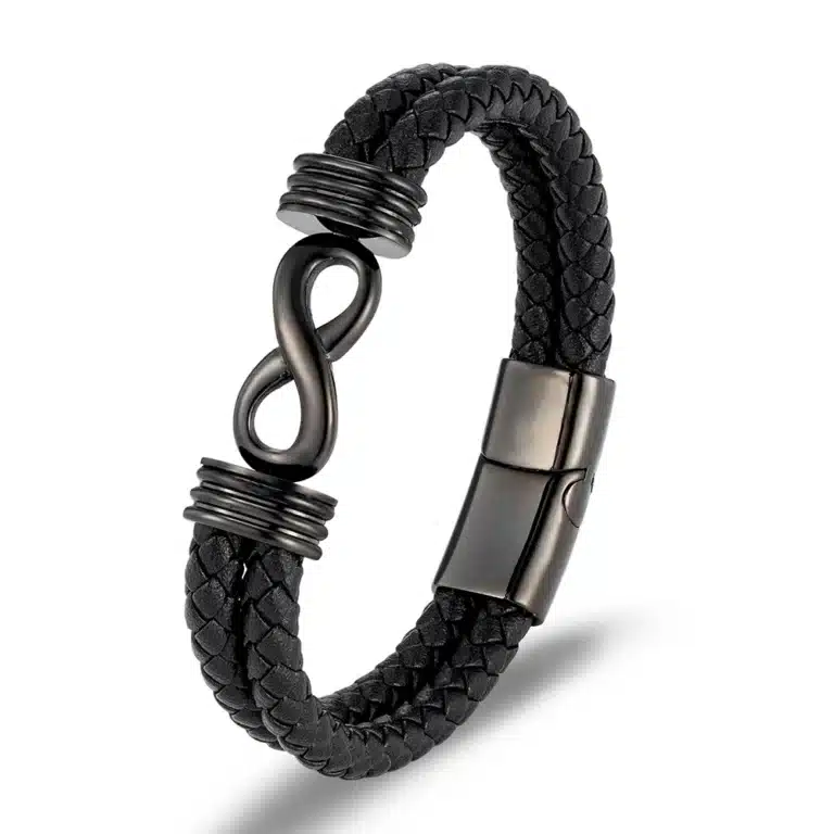 Bracelet couple signe infini cuir 5