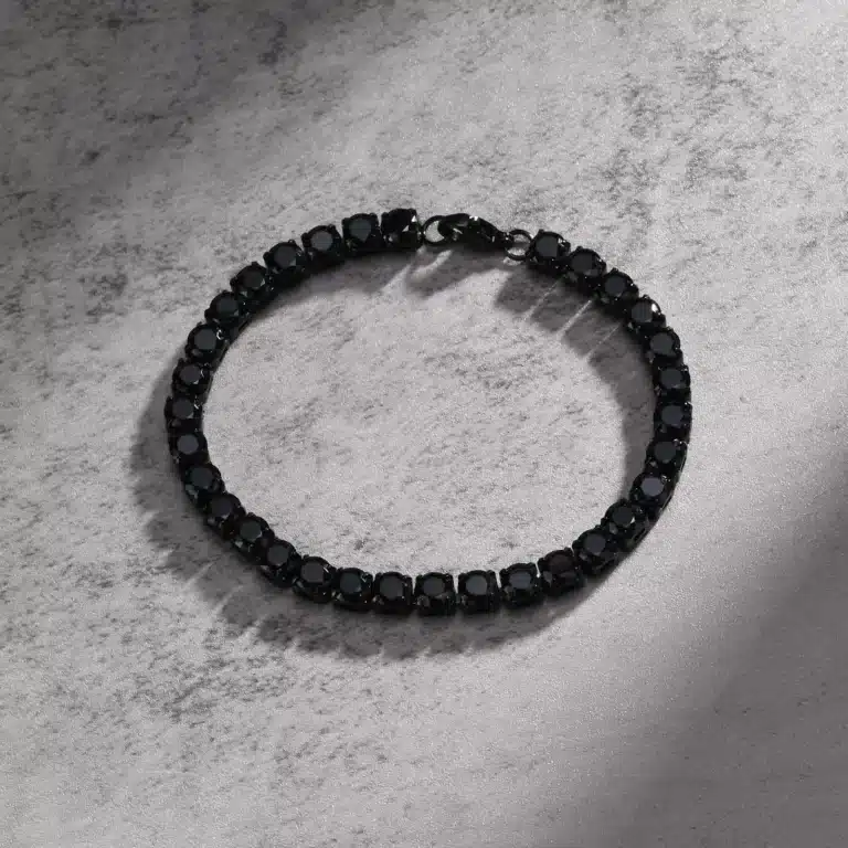 Bracelet couple fin noir 2