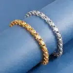 Bracelet couple amour argent doré 1