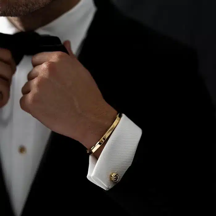 Bracelet couple fin manchette homme 2