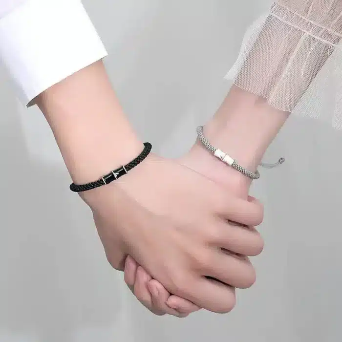 Bracelet couple bambou noir et blanc 3