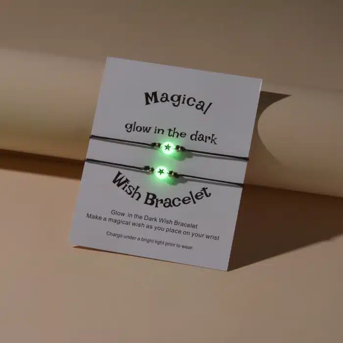 Bracelet couple étoile noir et blanc 2