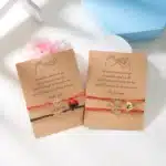 Bracelet couple aimanté coeur rouge et noir 2