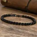 Bracelet couple fin noir 1