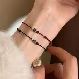 Bracelet couple tressé porte-bonheur femme 1