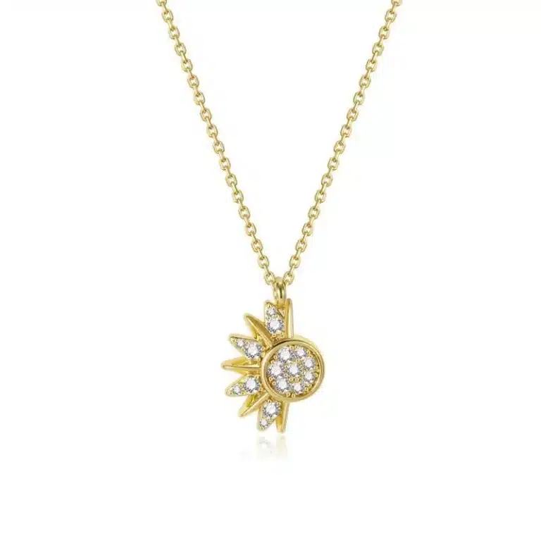 Collier Collier couple soleil lune brillant 5