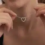 Collier couple coeur minimaliste femme 2