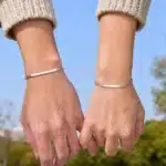 Bracelet couple personnalisé argent 4