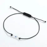 Bracelet couple cordon oeil bleu 3