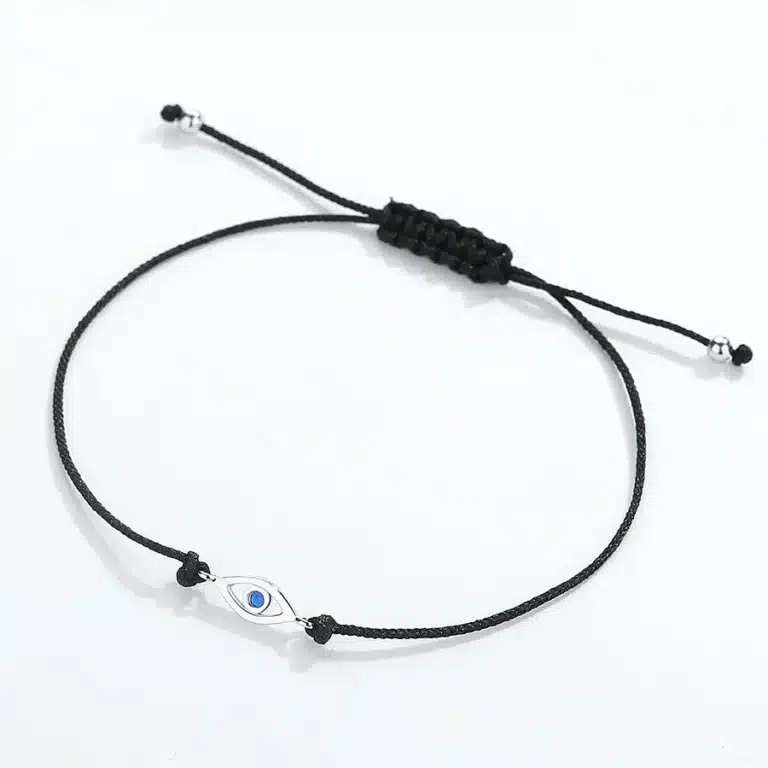Bracelet couple cordon oeil bleu 3