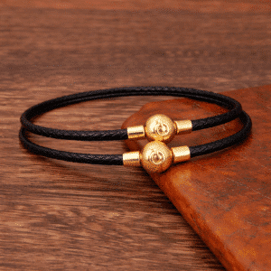 Bracelet couple minimaliste serrure