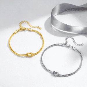 Bracelet couple nœud d'amour