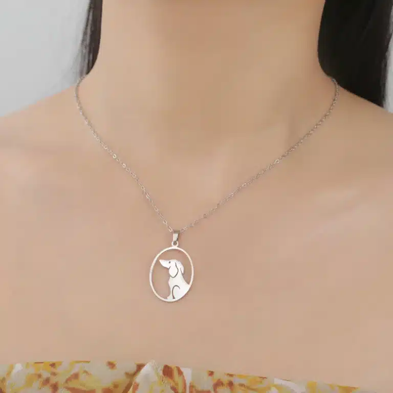 Collier couple chien mignon 2