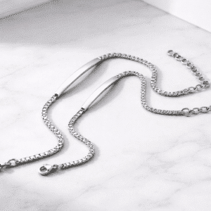 Bracelet couple personnalisé argent