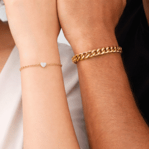 Bracelet couple adulte coeur