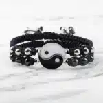 Bracelet couple perle yin yang 1