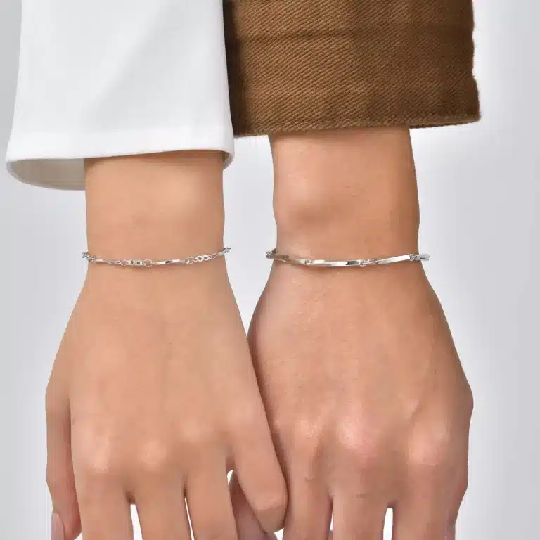 Bracelet couple symbolique argent 3