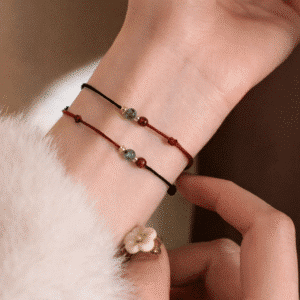 Bracelet couple tressé porte-bonheur femme