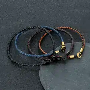 Bracelet couple cuir fin 3