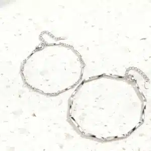 Bracelet couple symbolique argent 1