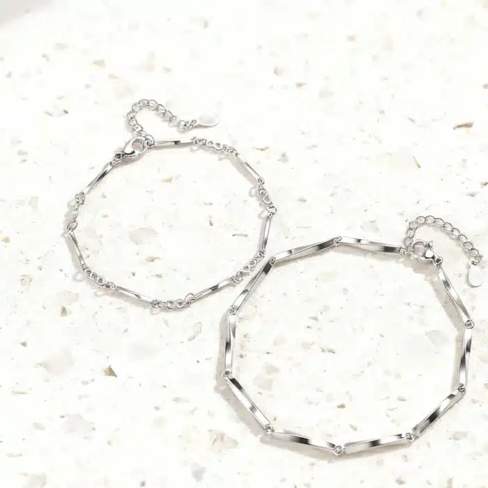 Bracelet couple symbolique argent 1