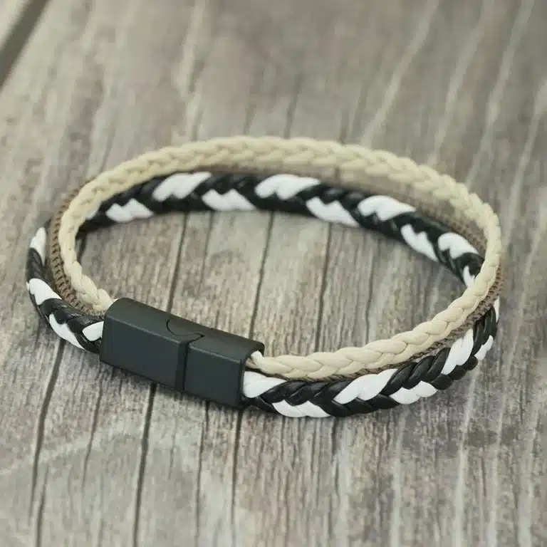 Bracelet couple homme corde tressée 3