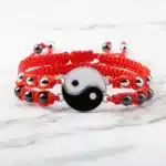 Bracelet couple perle yin yang 2