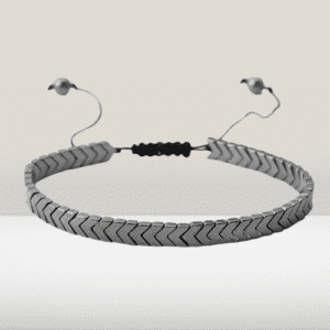 Bracelet couple noir flèche