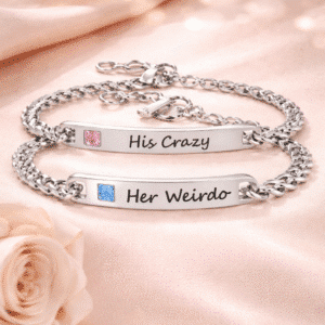 Bracelet couple mignon argent