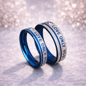 Bague couple argent et turquoise