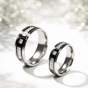 Bague de couple rectangulaire