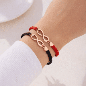 Bracelet couple infini coeur
