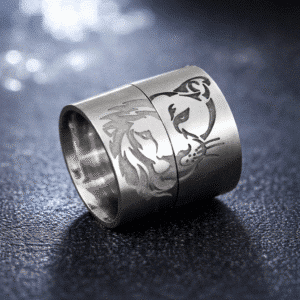 Bague couple lion et lionne