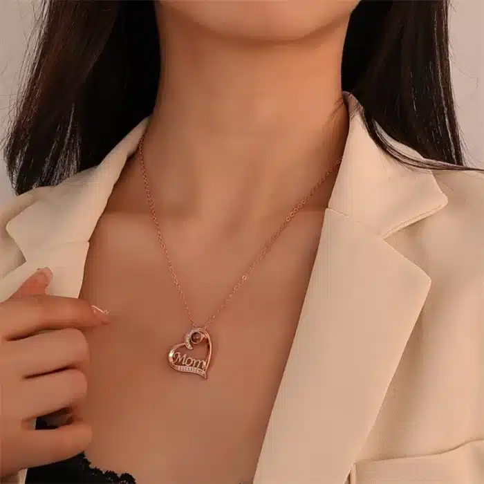 Collier personnalisé fête des mères projection photo 2