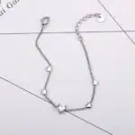 Bracelet femme tressé mini coeurs 3