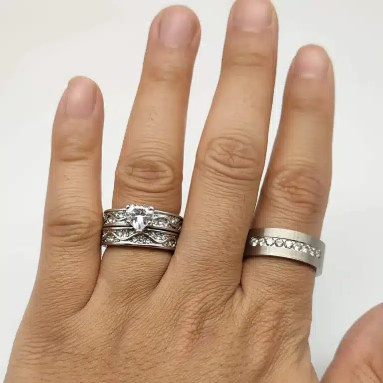 Bague engagement symbolique couple 6