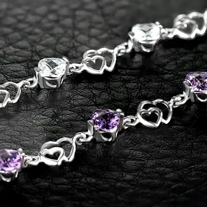 Bracelet mini coeurs pour femme 6