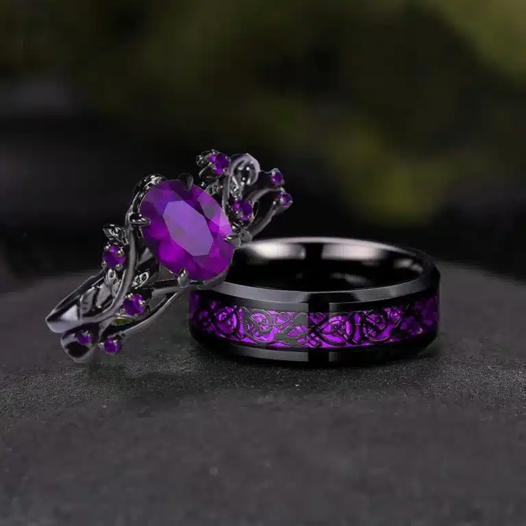 Bague claddagh couple violette 1